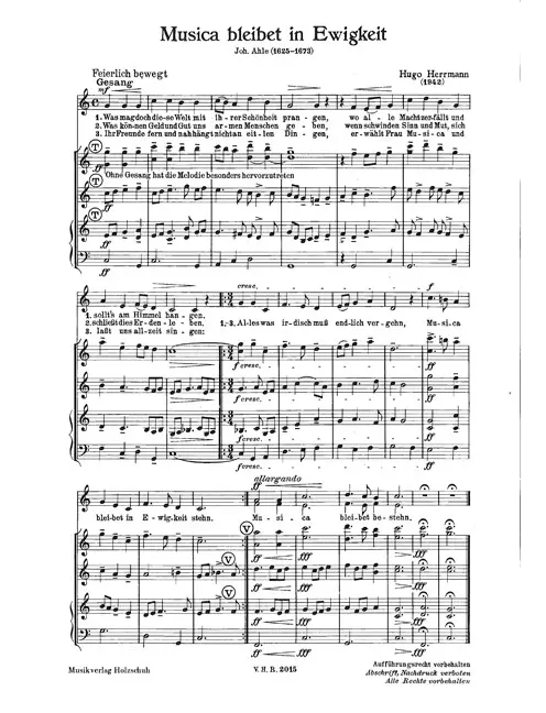 Musica bleibet in Ewigkeit